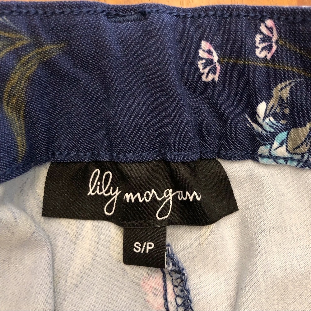 Lily Morgan Floral Colorful Casual Medium Rise Pencil Trousers Pants. Small - Picture 6 of 15